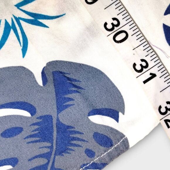 Urban Pipeline Mens Shirt Sz XXL Hawaiian Tropical Blue White Cotton Short Sleev - Picture 10 of 10